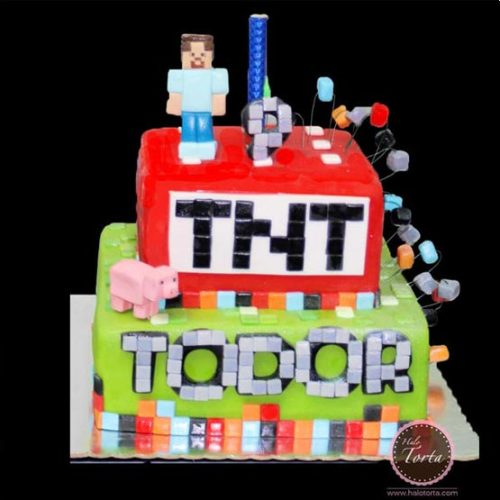 TNT Minecraft torta