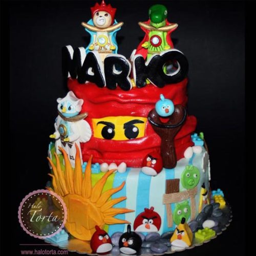 Chima Ninjago i Angry Birds torta