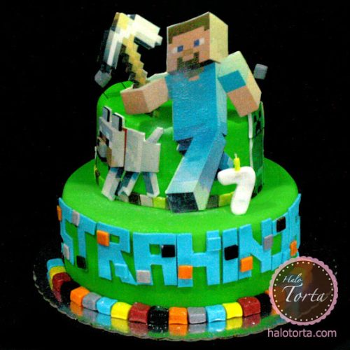 Minecraft torta sa jestivim aplikacijama