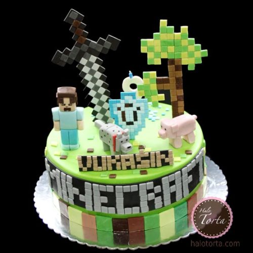 Torta Minecraft sa detaljima