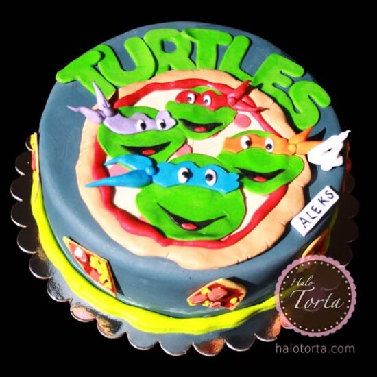 Torta Nindza kornjače slika fondan