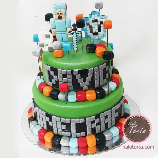 Torta Minecraft spratna