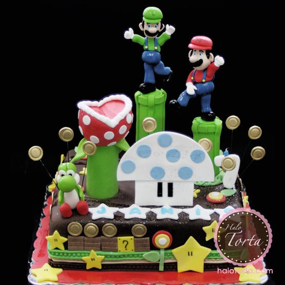 Super Mario torta sa figuricama