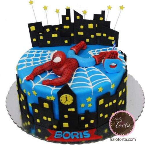 Torta Spiderman sa zgradama