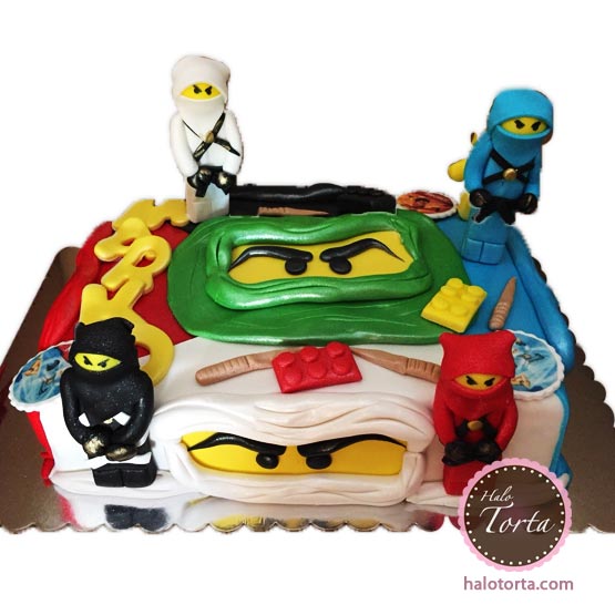 Ninjago torta sa maskama i figuricama