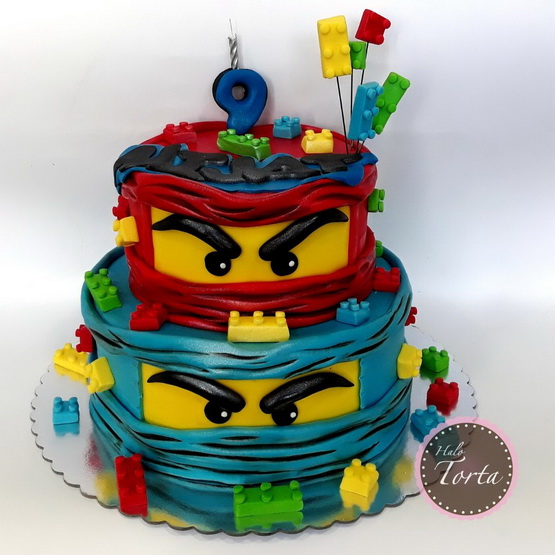 Torta Lego Nindzago maske