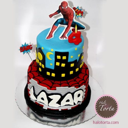 2D jestiva slicica Spiderman torta