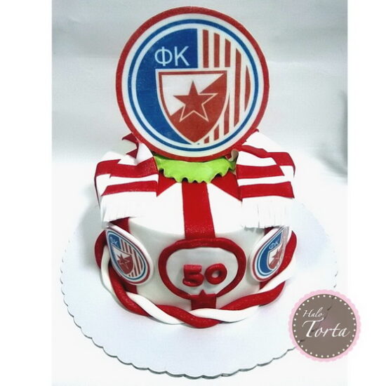 dt1811-Crvena zvezda torta sa grbom