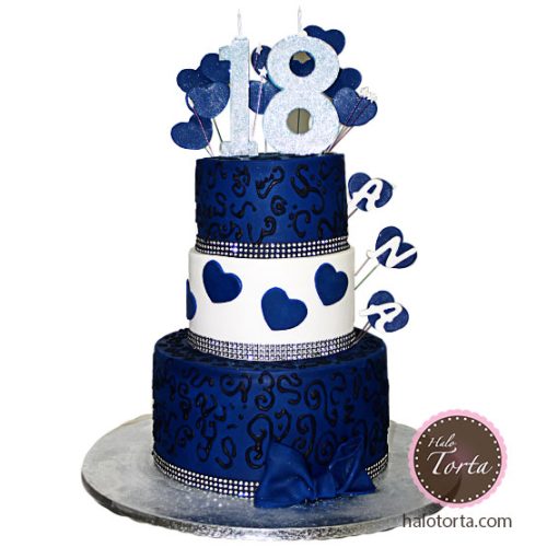 Plava torta za 18. rodjendan