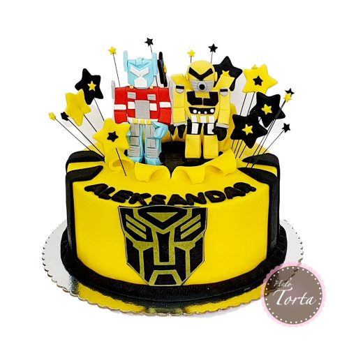 dt1995-Zuta torta Transformersi - Optimus Prime i Bumble Bee