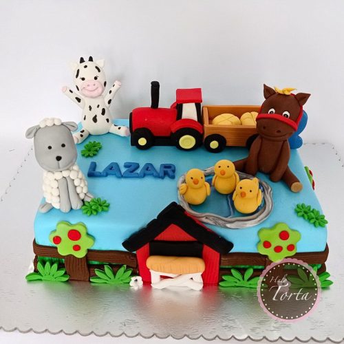 Pravougaona torta traktor i farma1
