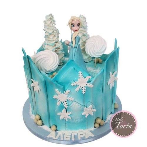 Plava Elsa torta