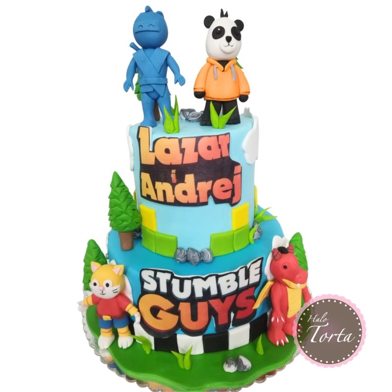 dt2060-Stumble Guys spratna torta sa figuricama