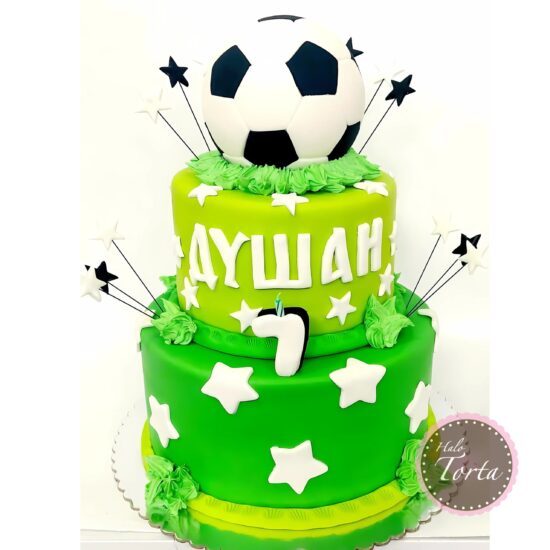 dt2103-Zelena torta sa fudbalskom loptom