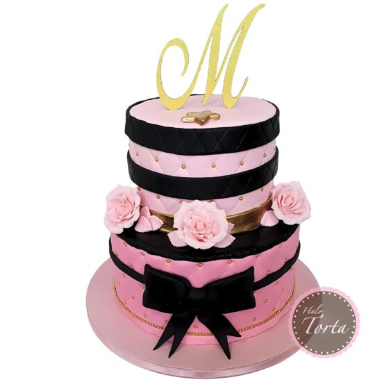 st2116-Pink crna torta sa slovom
