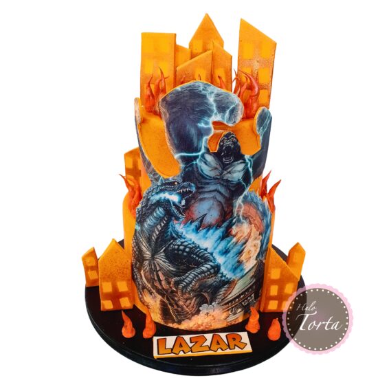 Godzilla vs. Kong torta