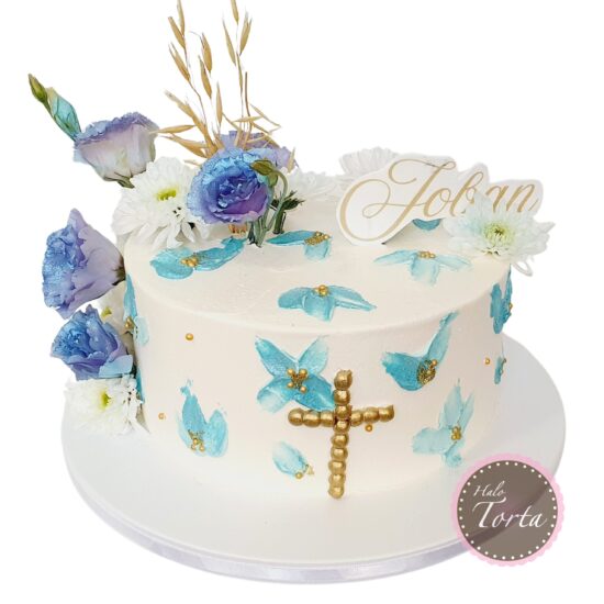 dt2329-Krštenje - torta za dečaka
