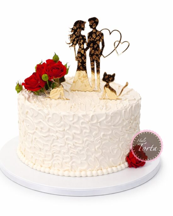 Torta sa romantičnim toperom