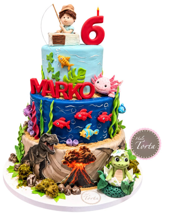Torta aksolotl, dinosaurusi i ribice