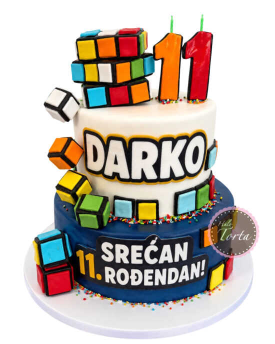 Rubik kocka torta