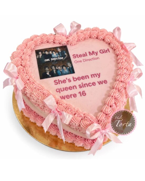 One Direction torta – Pink Heart